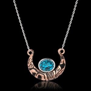 Montana Silversmiths Necklace Luck‎ Of The Oracle Turquoise  Retail $70 - New!